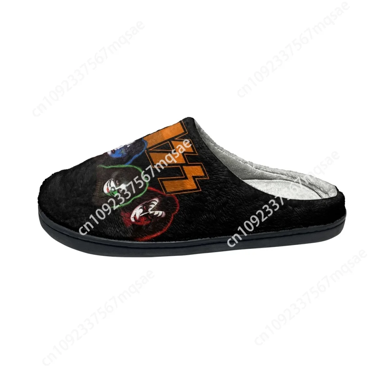 Personalizado fechado dedo do pé interior slipeprs beijo design musical chinelos de algodão antiderrapante piso feminino sapatos masculinos conforto casa meia