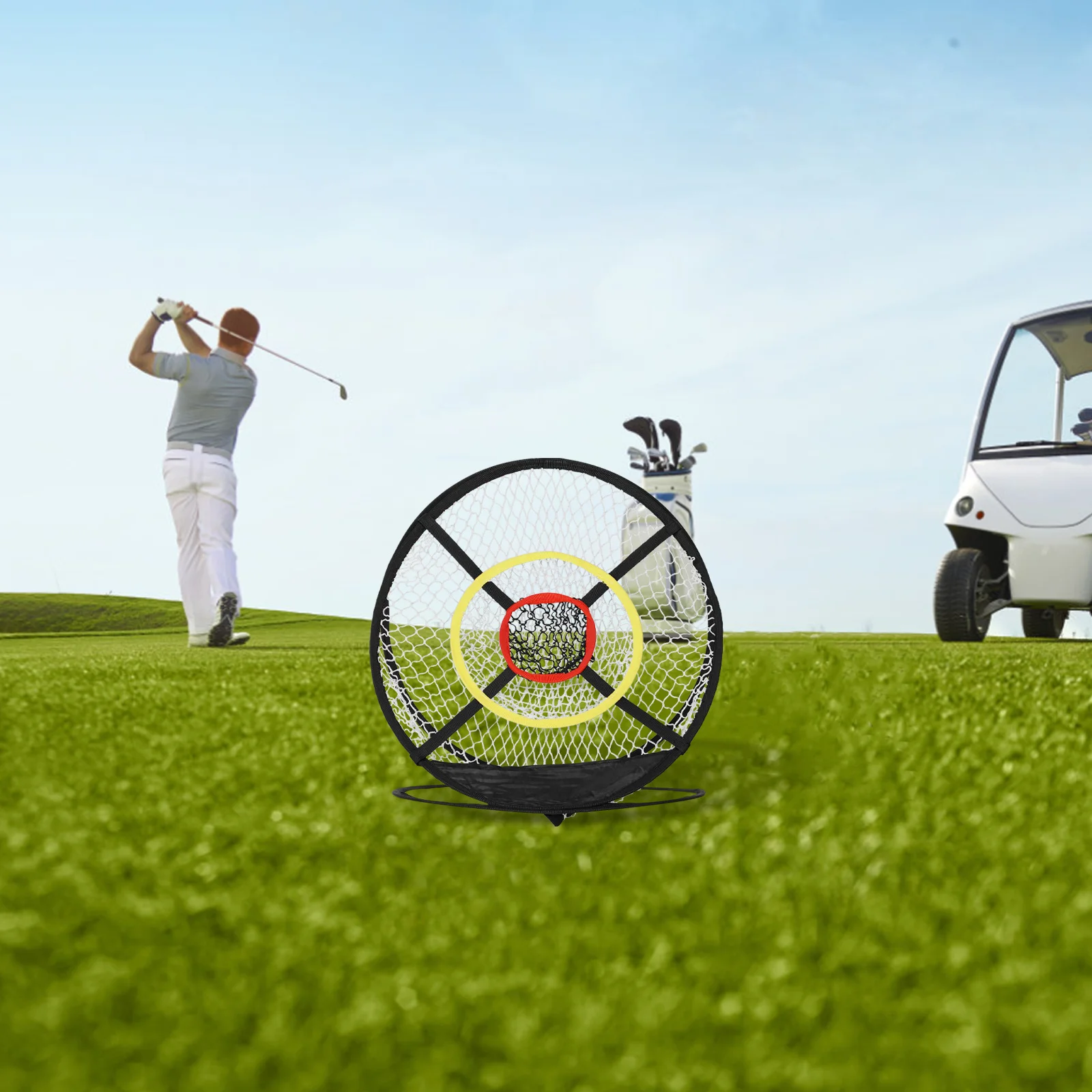 골프 칩핑 네트 타겟 접이식 디자인 실내외 연습용 중량 볼 리턴 훈련 장비