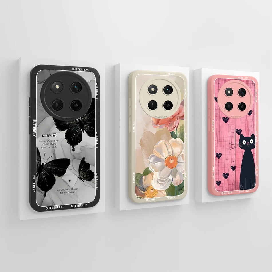 For Honor X9C スマートフォンカバー クリエイティブカメラ保護 Funda For Honor X 9C 高品質ソフト液体シリコンバンパーシェル