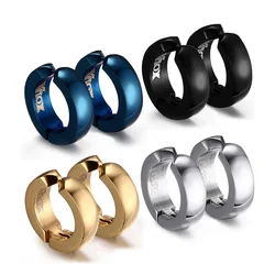 Vnox Small Huggie Earrings for Men Women Stainless Steel Hoop Earrings Casual Punk Metal Clip No Earring Hole Need Anti Allergy