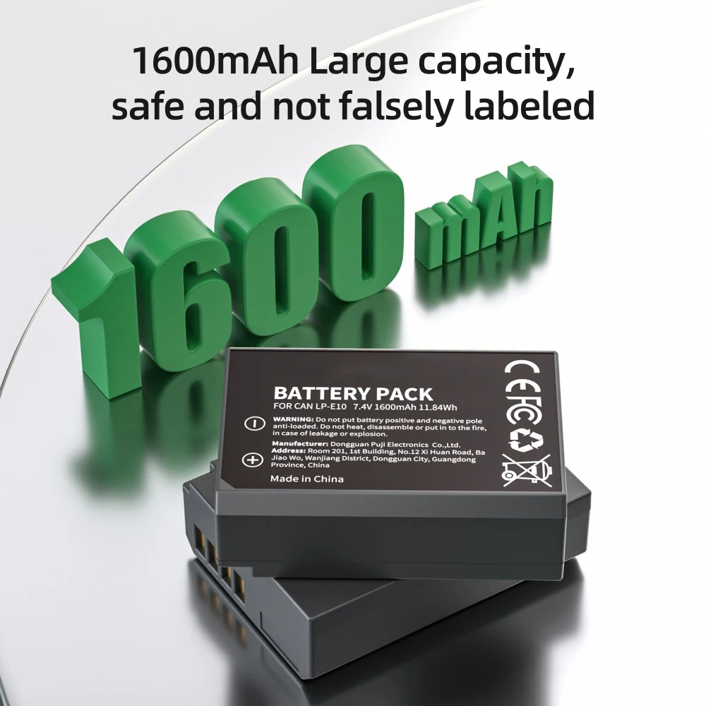 KOSHARE1600mAh LP-E10 Camera Batteries +LCD USB Dual Charger for Canon EOS 1100D 1200D 1300D Kiss X50 X70 X80 Rebel T3 T5 T6