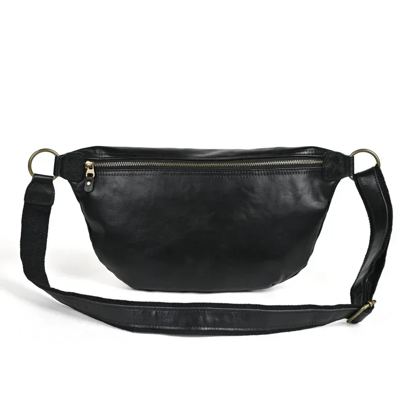 2025 Vintage Tree Cream Men's Chest Bag Leather IPAD Shoulder Bag Crossbody Motorcycle Designer Luxury Bag