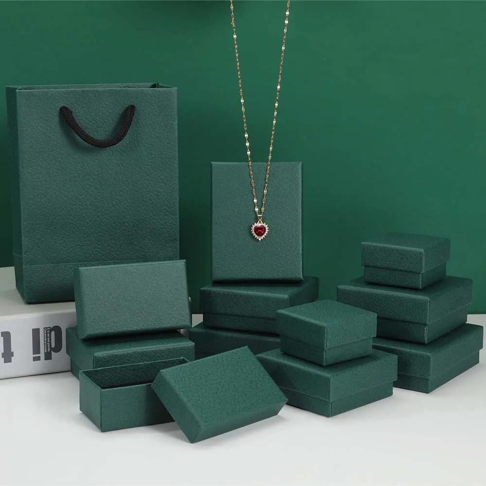 

24pcs Luxury Cardboard Jewelry Gift Box 5x8x3cm 7x9x3cm Small Storage Travel Boxes Ring Earring Necklace Bracelet Organizer Case