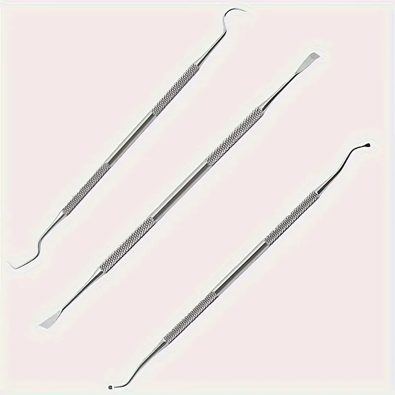 3Pcs Pet Dental Kit - Stainless Steel Dog & Cat Teeth Cleaning Tools Set, Plaque & Calculus Remover for Oral Hygiene Care