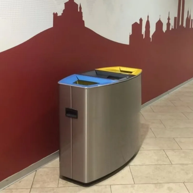 Commercial outdoor trash can factory wholesale stainless steel trash can park commercial