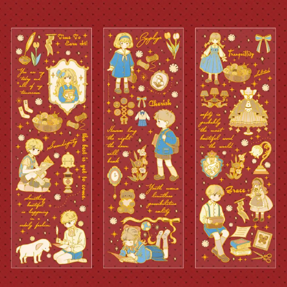 with Transparent Backing Paper 3 Sheets Unique Fine Workmanship Handbook Stickers Traceless Craft Accessories