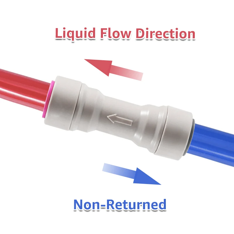 ELECQUEEN Push Fit prosty zawór zwrotny (zawór jednokierunkowy), 3/8 calowy konektory szybkiego uwalniania, zawór Inline do Homebrew