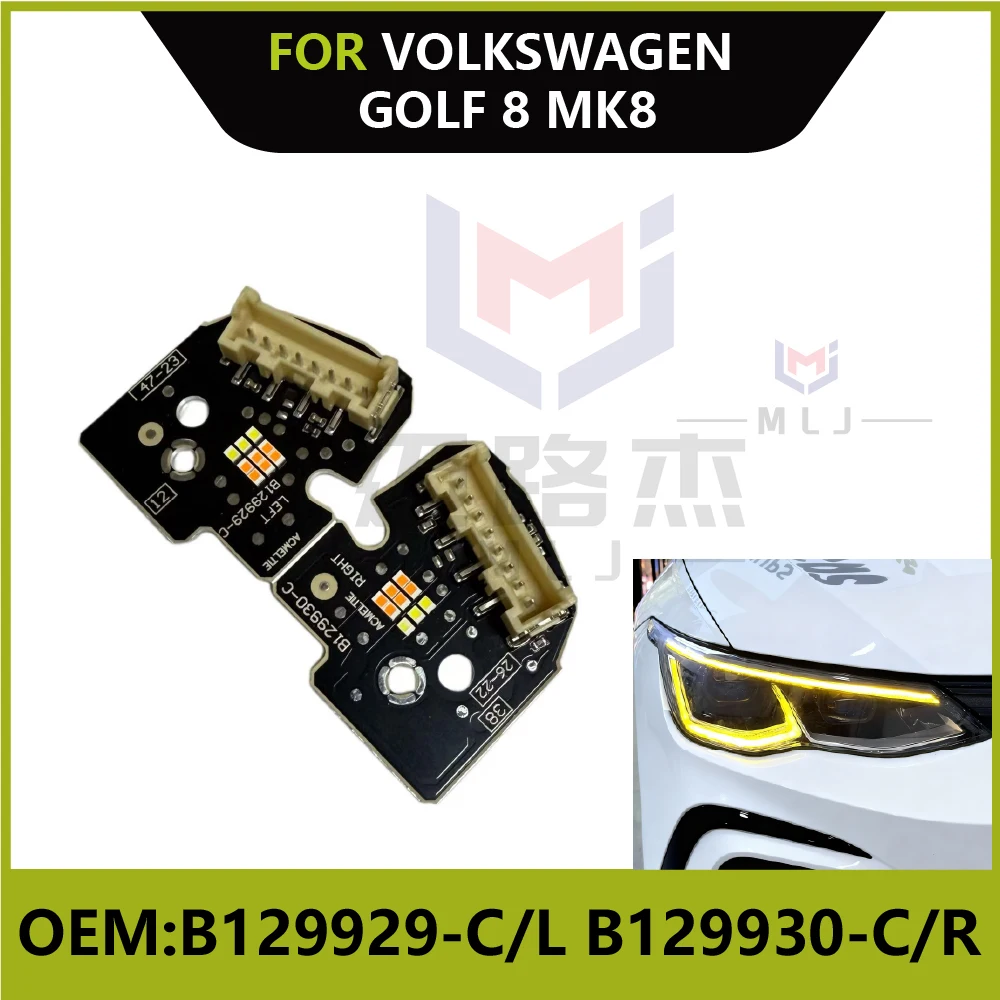 Для Volkswagen Golf 8 MK8 B129929-C B129930-C светодиодные DRL автомобильные аксессуары фара дневные ходовые огни плата модуль Angel Eye