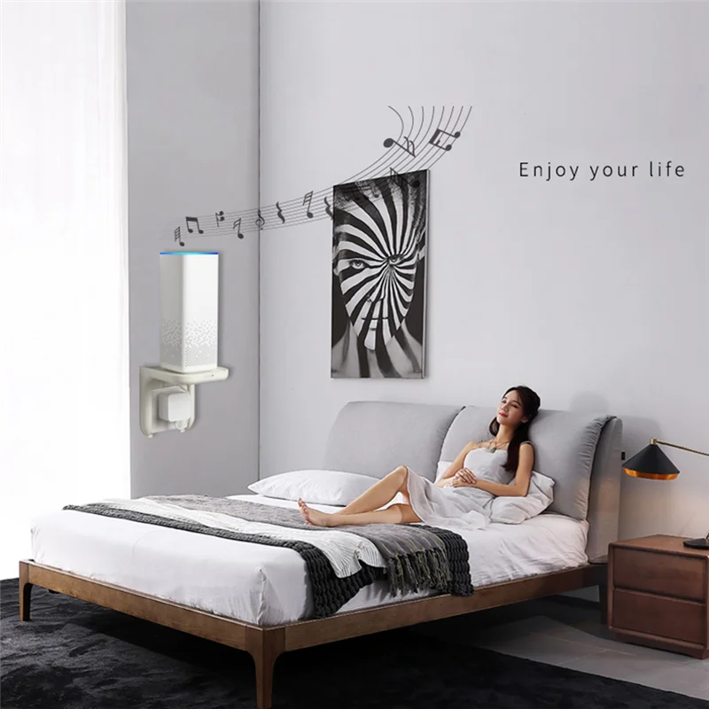 

AB42-Wall Socket Rack No Punching Required Socket Shelf Suitable For Smart Audio Brackets Bathroom Storage Organizer