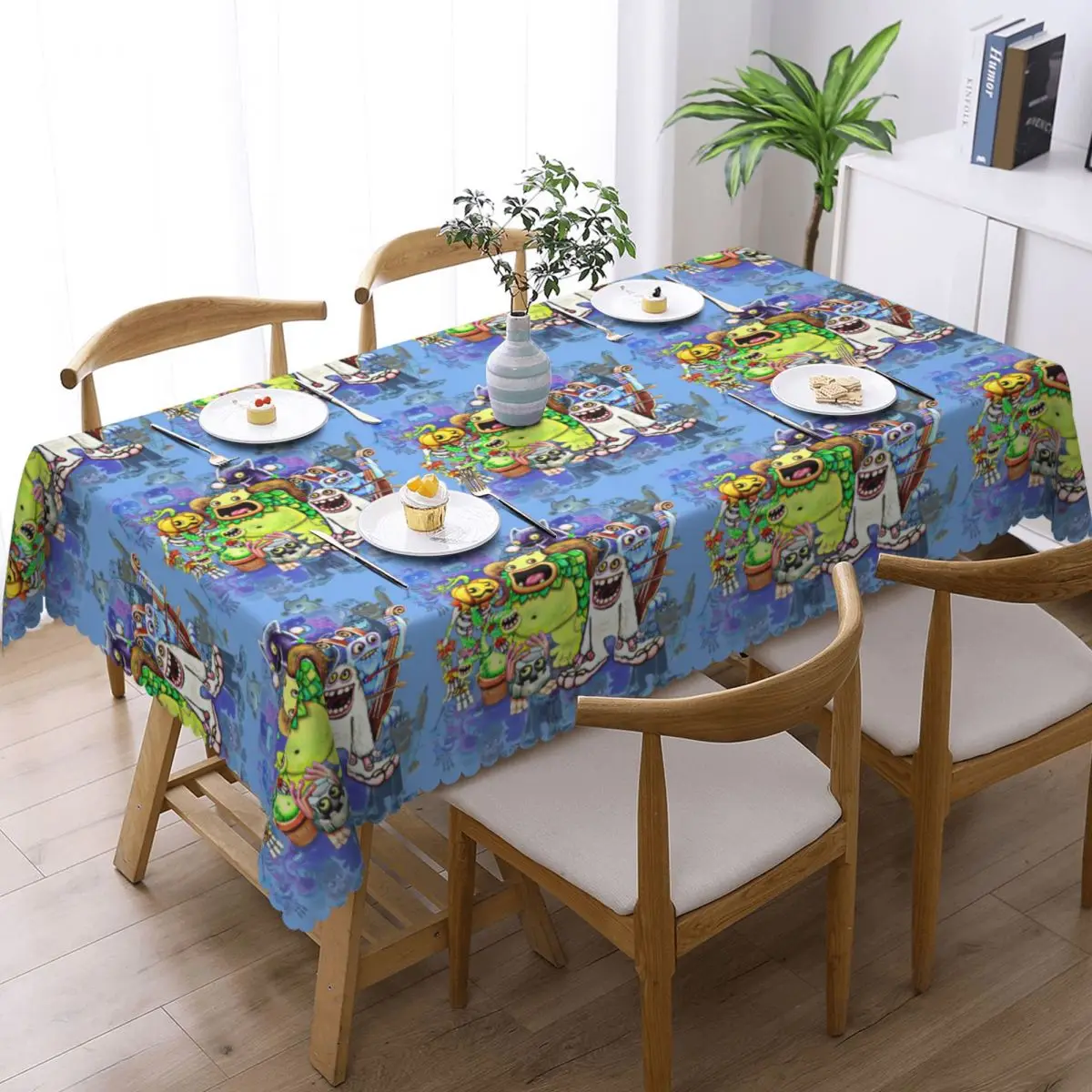 My Singing Monsters Characters Tablecloth Restaurant Kitchen Rectangular Tablecloth Tablecloth Outdoor Dining Table Cover