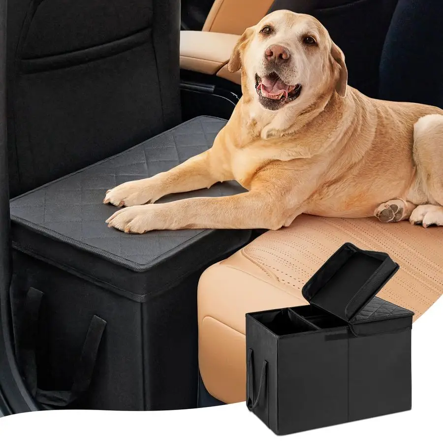 

Seat Extender for Large Dogs, Back Seat Extender for Dogs up to 120 LBS Large Dog Extender with Storage Car Organizer Gap Filler