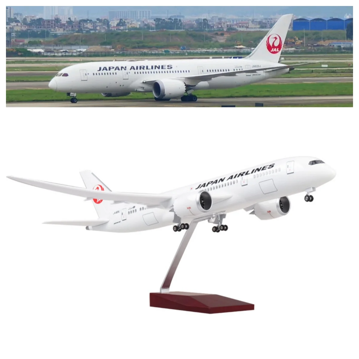 47cm avião modelo japão companhias aéreas 787 b787 avião escala 1:130 resina diecast brinquedo aviões com luz e rodas coleção