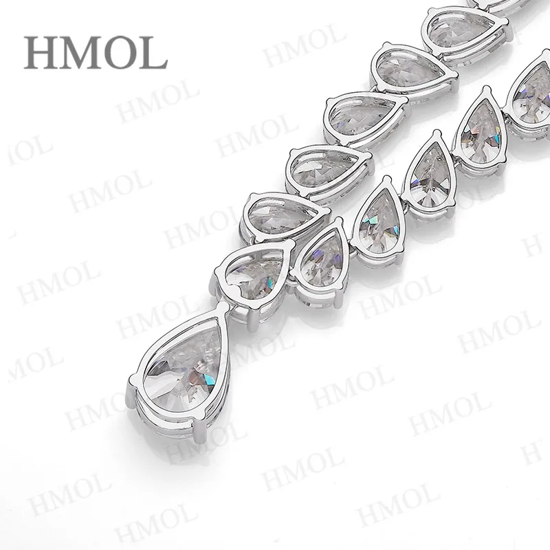 Moissanite Hip-Hop Tennis Chain Necklace VVS1 With GRA D Color 925 Sterling Silver Party Jewelry for Women Men Wholesale harms