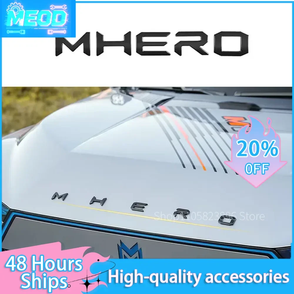 MEOD For Dongfeng MHERO M-Hero M817 Metal Letter Label Machine Cover Car Logo Personalized Body Decoration Sticker Accessories