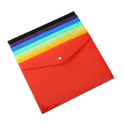 A4 transparent snap file bag student color folder pp plastic office storage bag