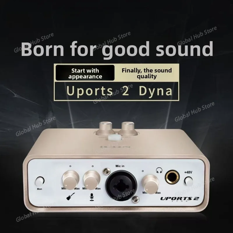 Uports2 Dyna External Sound Card for Mobile Phones, Computers Voice Calling Live Streaming, Singing, Radio Hosting and Recording