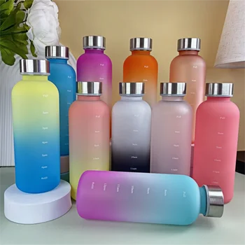 550ml Bottle With Time Marker Motivational Reusable Fitness Sports Outdoors Travel…