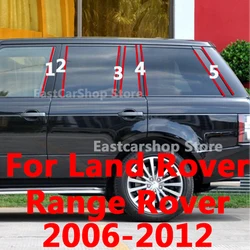 For Land Rover Range Rover 2012 2011 2010 Car Glossy Black Door Central Window Middle Column PC B C Pillar Accessories 2006-2009