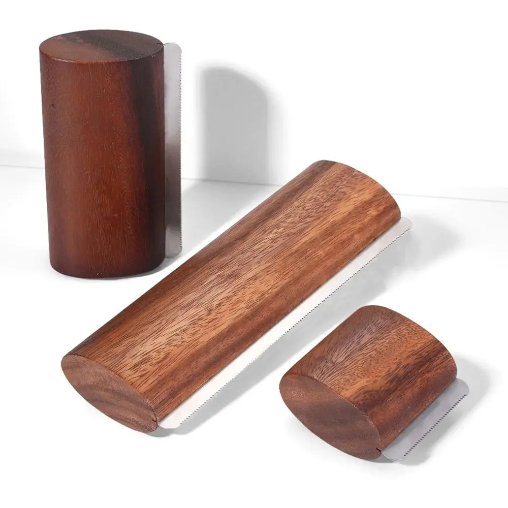 1Pcs Durable Wooden Handle Horse Grooming Brush Shedding Stainless Steel Teeth Horse Hair Scrapers Grooming S/M/L Cleaning Tool