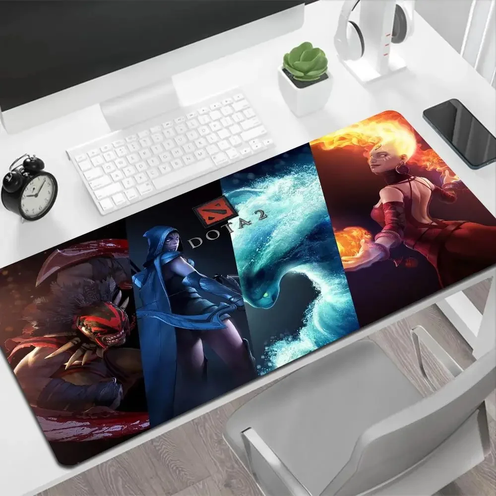 XXL D-DOTA2s Large Size Table Carpet 900x400mm Lock Edge Laptop Keyboard Rubber Mousepad Large Gaming Accessories Kawai Desk Mat