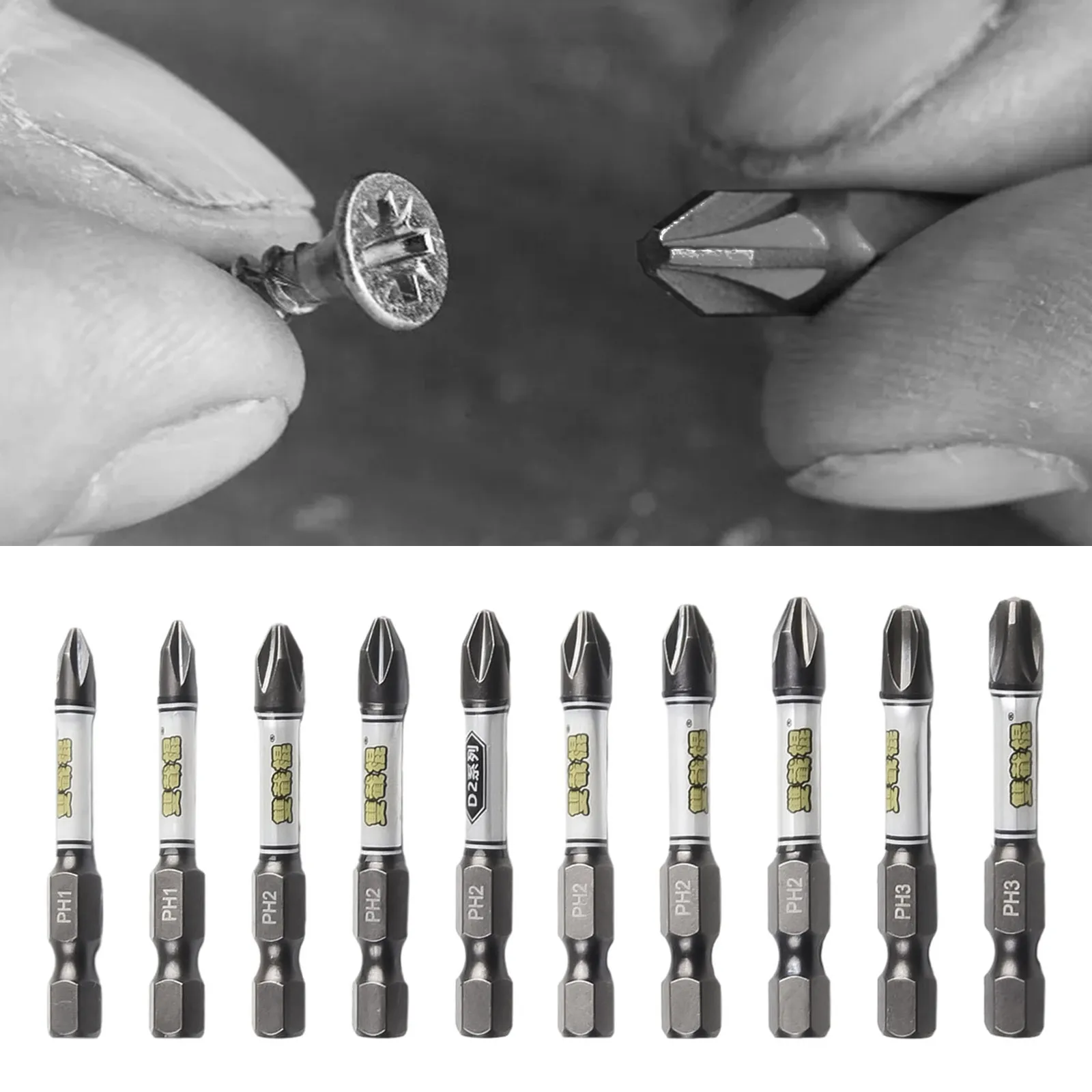 1/4 Screwdriver Bit Set Magnetic Impact The Cross Hexagonal Torx With Bit Holder Professional Hand Tools Metal Screwdriver