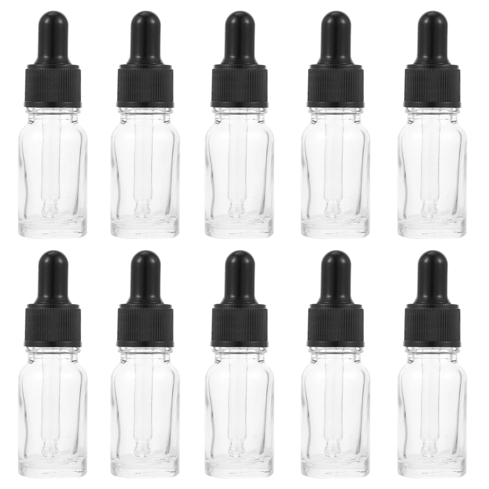 ขวดหยดน้ำมันหอมระเหยแบบแก้วขนาดเล็ก 10 ชิ้น ขวดรีฟิลแบบพกพาสำหรับบรรจุภัณฑ์ขนาดเล็ก ขวดน้ำมันหอมระเหย