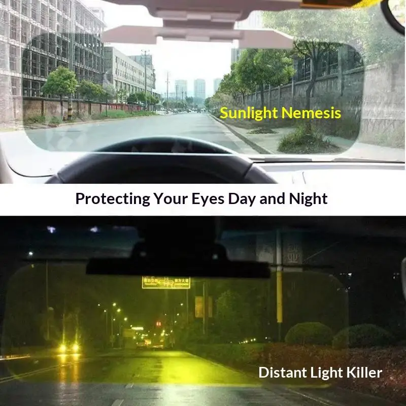 Car Sun Visor Anti-Glare Extender, Anti-Dazzle UV Blocking Sunshade HD Day Night Driving Goggle