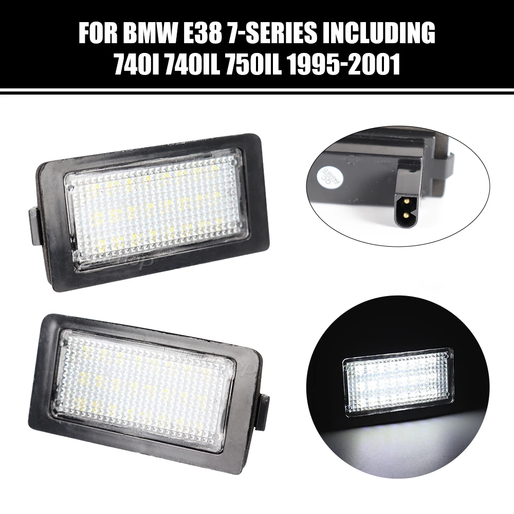 Full LED Number License Plate Light No Error Canbus White Car Lamp License Plate Light For BMW E38 7 Series 1995-2001