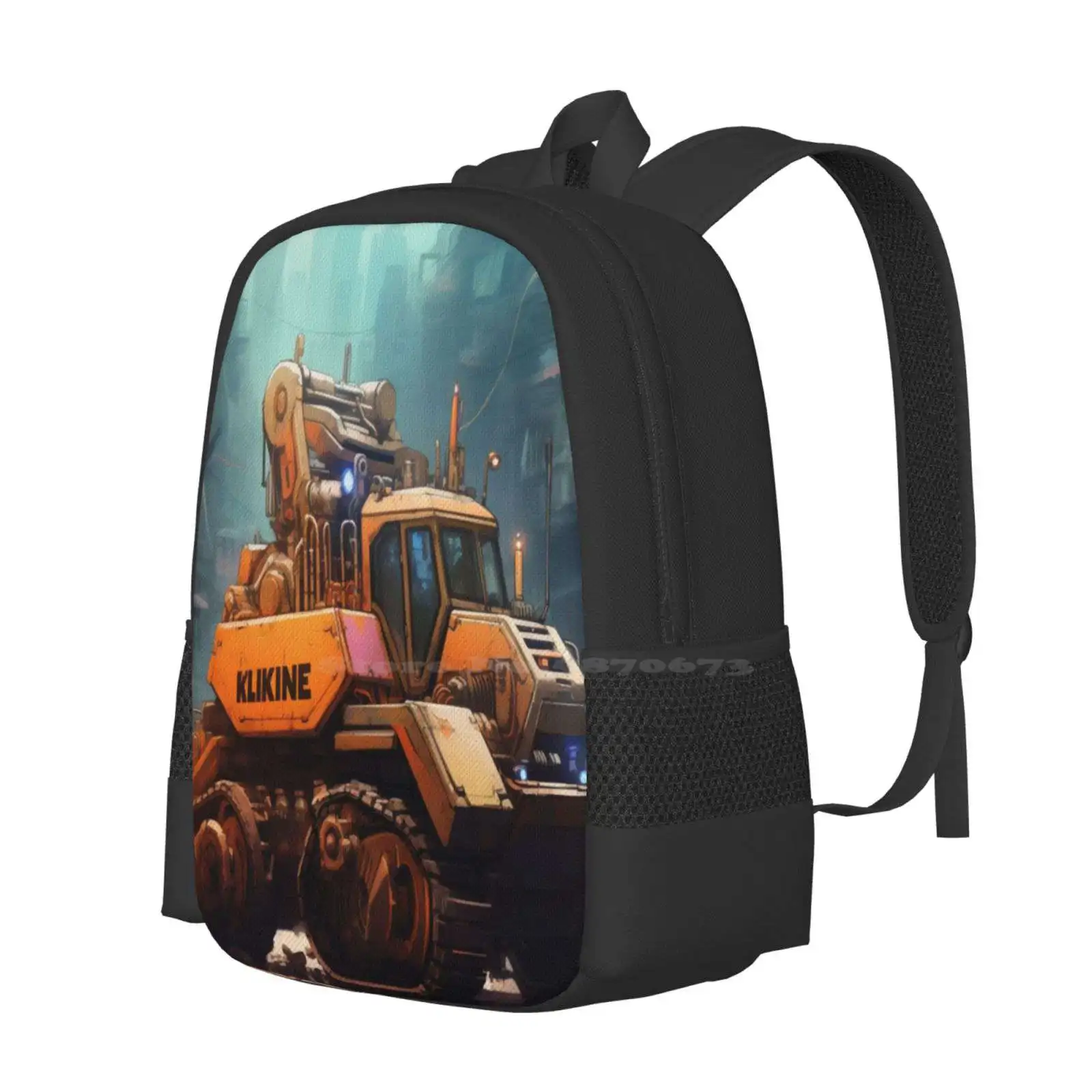 Killdozer Hot Sale Schoolbag Backpack Fashion Bags Killdozer Bulldozers Machine Work Nature