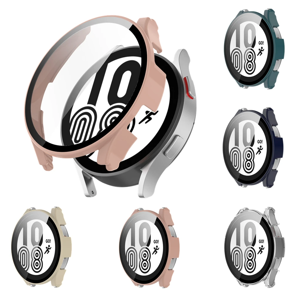 Screen Protector Case For Samsung Galaxy Watch 4 40mm 44mm Full Protective Cover PC+Tempered Glass Smartwatch Protection Shell