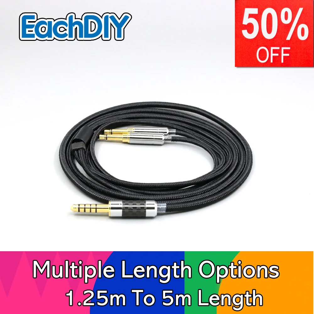 

Super Soft Headphone Nylon OFC Cable For Hifiman Sundara Ananda HE1000se HE6se he400i he400se Arya He-35x LN007533