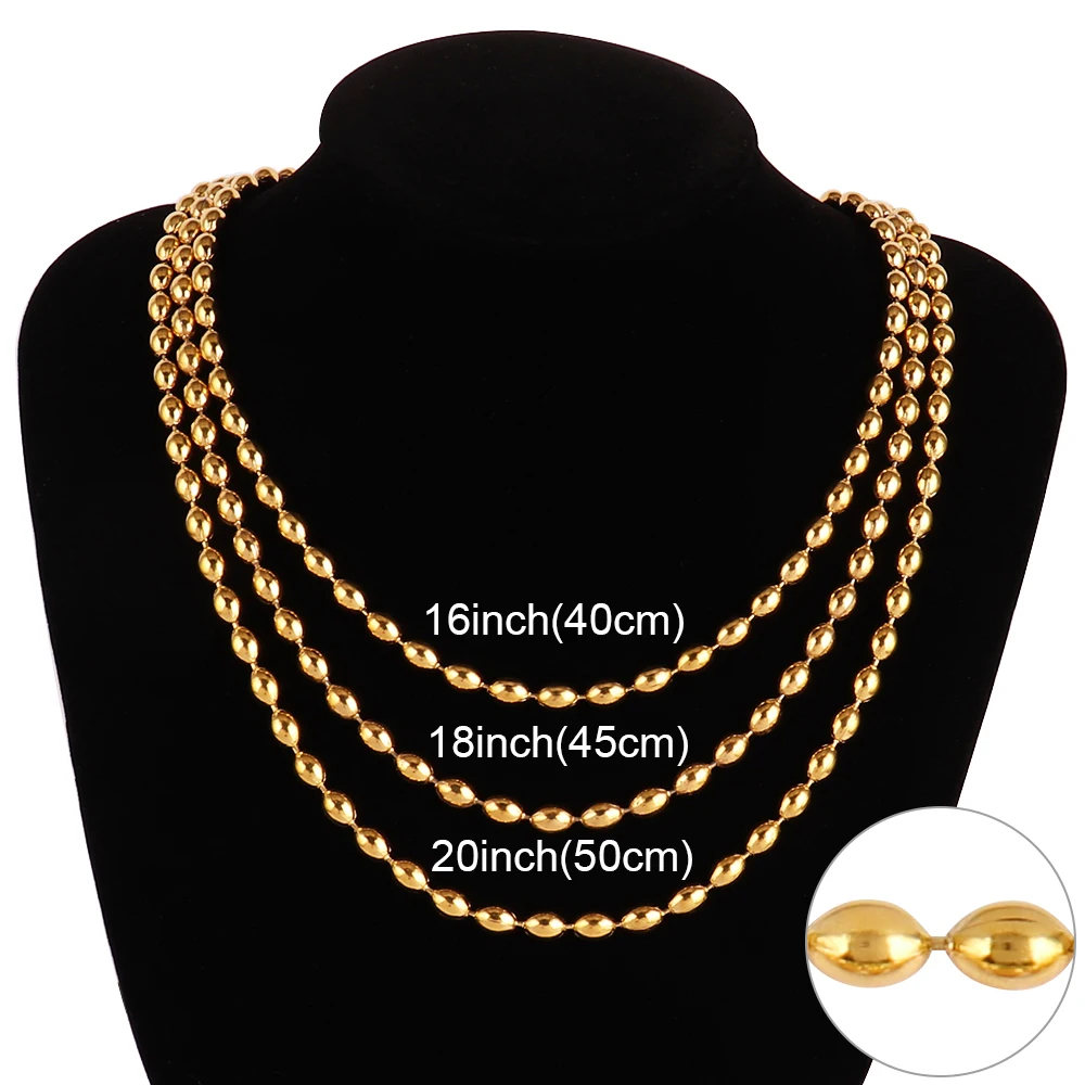 316 Stainless Steel Necklaces For Women Necklace Bead Necklace Choker Necklace Long Beads Chain Necklace Jewelry Gift Wholesale