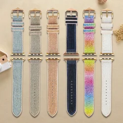 Silicone Strap for Apple Watch Ultra Band 49mm 45mm 44mm 42mm 40mm 41mm 46mm Shiny Sports Bracelet for iWatch 10 9 8 7 6 SE 5 4