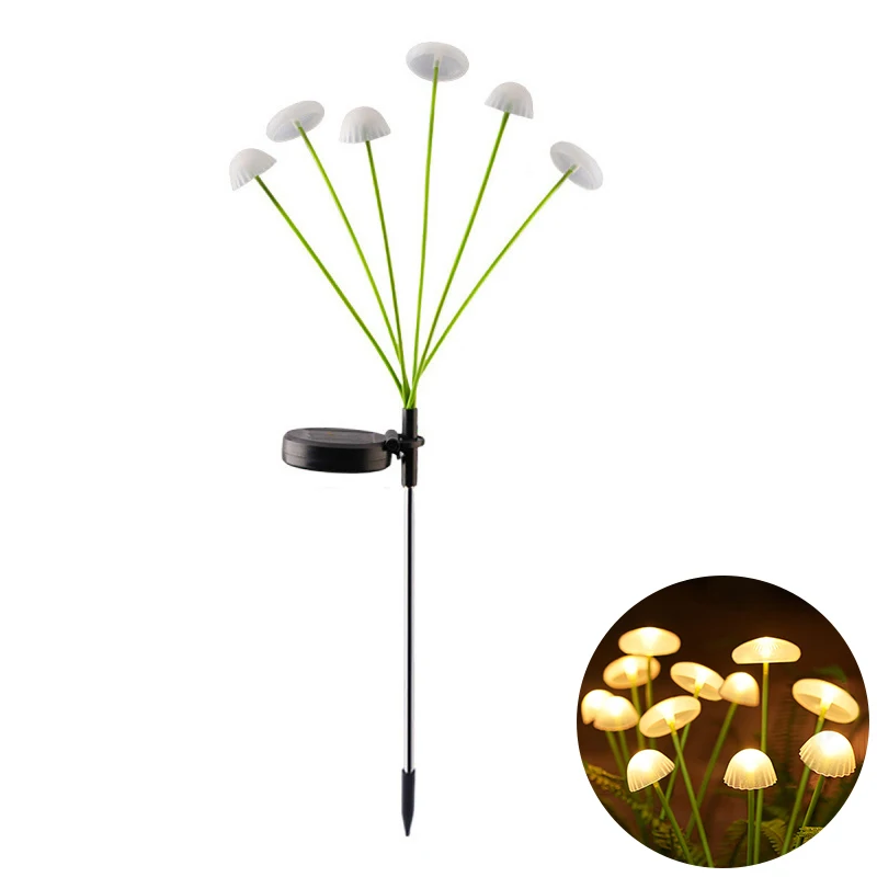 

Solar Garden Lights - 1 Pack, Dual Mode LED Solar Mushroom Lights, Waterproof Outdoor Solar Decor For Yard, Patio, Pathway