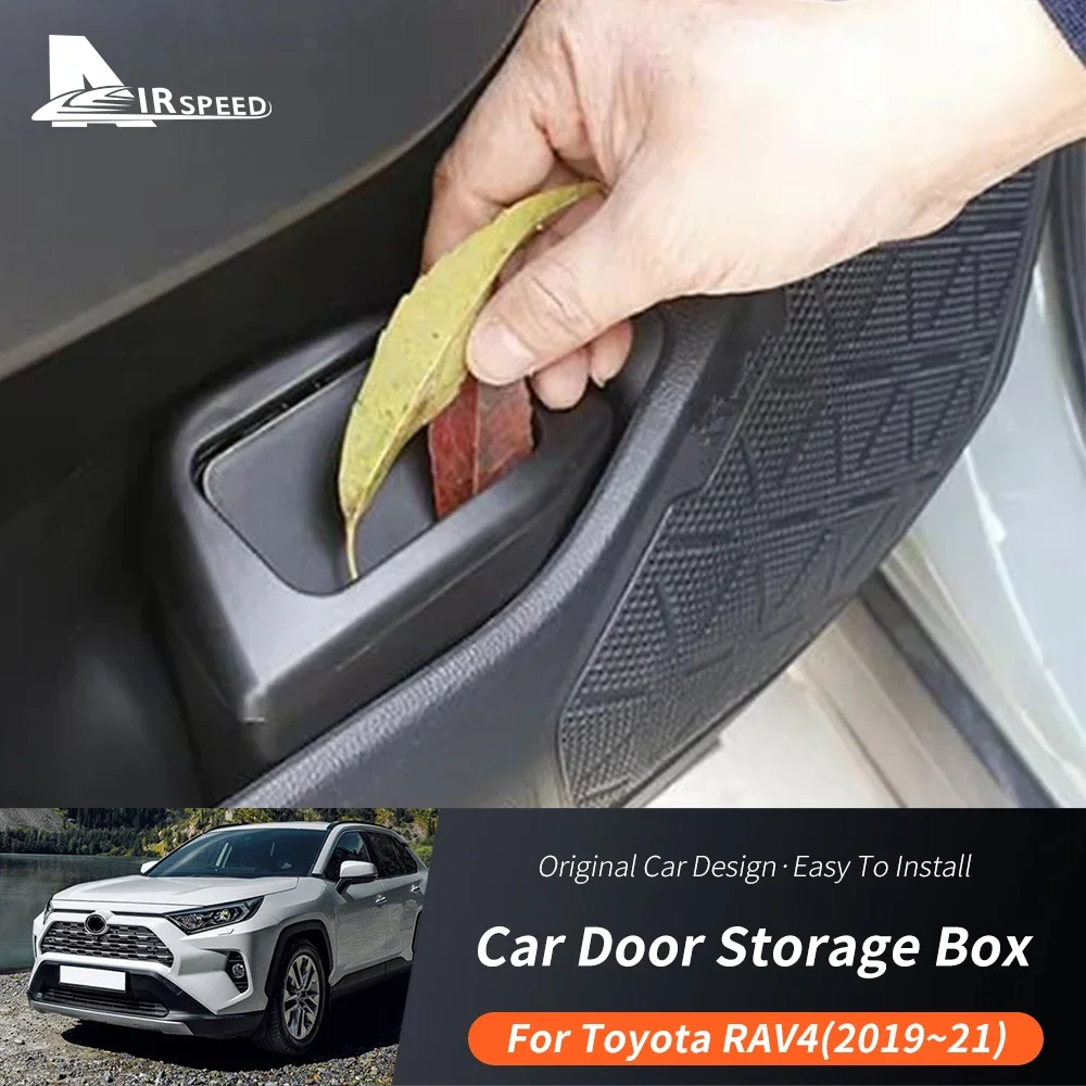 

2PCS Car Door Storage Box for Toyota RAV4 RAV 4 2019 2020 2021 Car Trash Bin Garbage Can Car Interior Organizer Accessories