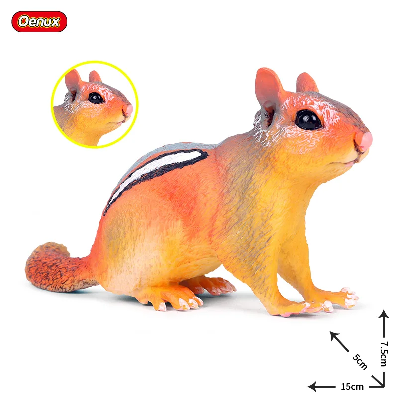 Oenux Wild Rodent Marmot Mouse Simulation Animal Model Flying Squirrel Rat Chinchilla Action Figure Figurine Lovely PVC Kids Toy