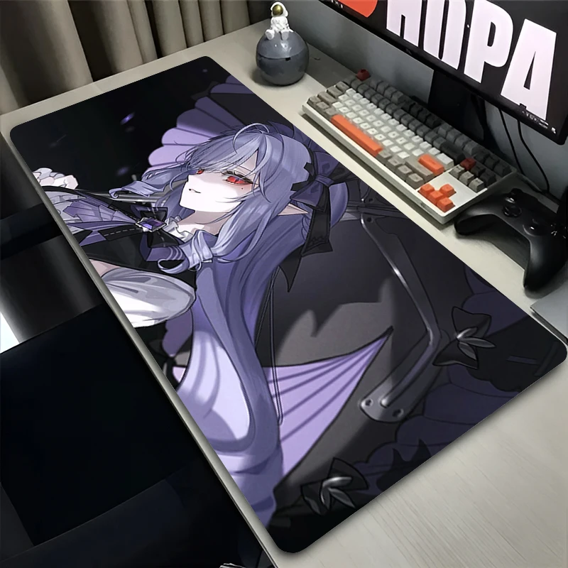 Mouse Pad Large E-sports Gamer Mat 90x40cm Computer Keyboard Pad Zenless Zone Zero Vivian Gaming Desk Mat kawaii Anime Mausepad