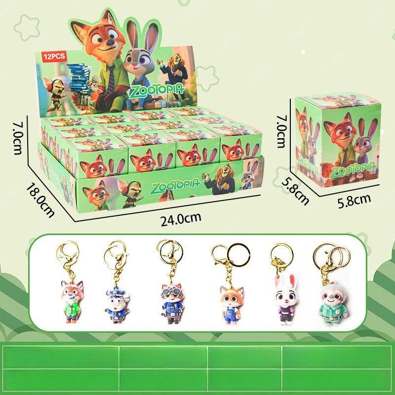 12 قطعة ديزني أنيمي Zootopia صندوق أعمى المفاتيح دمية الكرتون لطيف سطح المكتب لعب الفتيان والفتيات هدايا عيد الميلاد #5