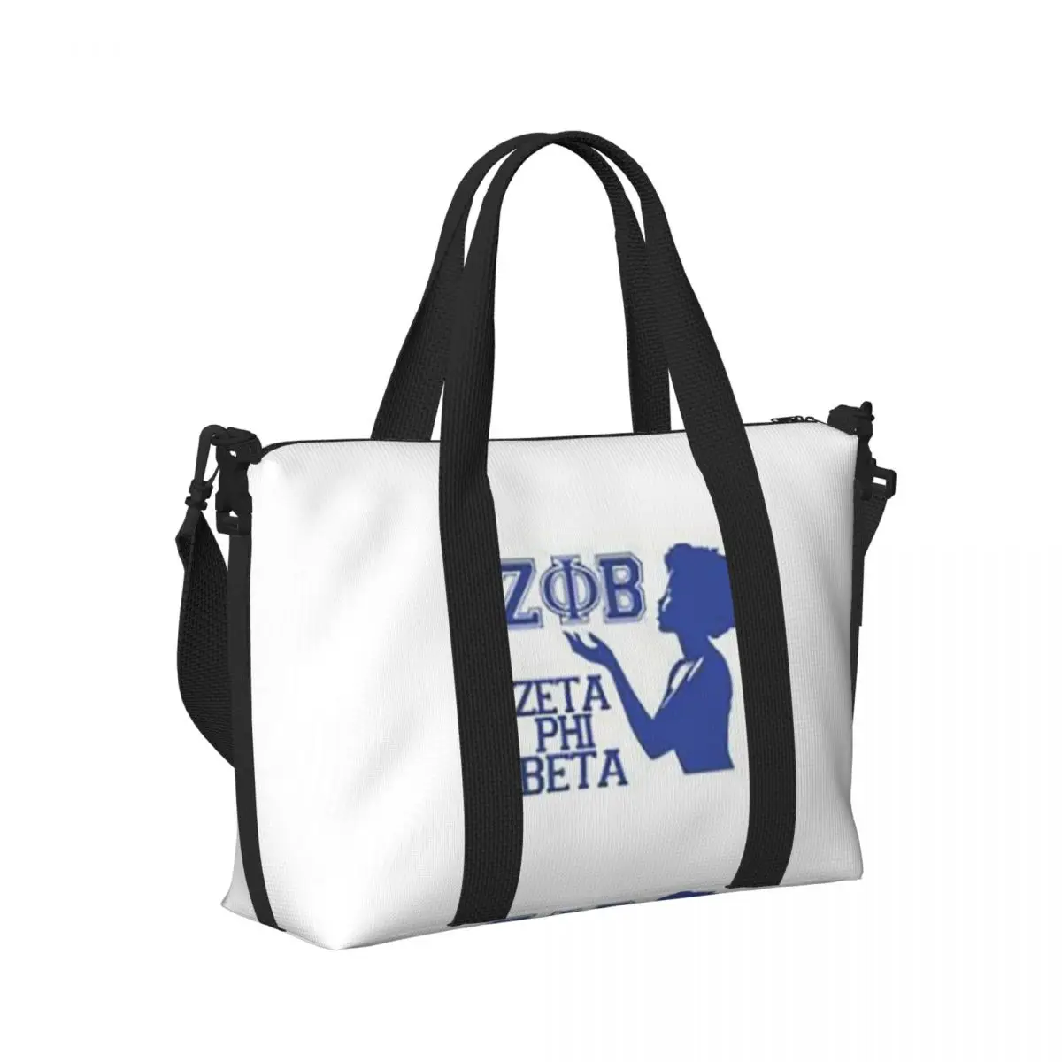 

Large Zeta Phi Beta Sorority Logo Greek Letter 1920 Beach Travel Bag Tote Bags for Gym Yoga Women Shopping Duffle Shoulder Bag