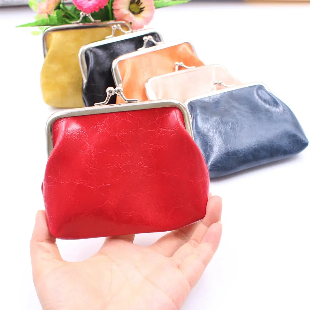 Women Coin Purse Lady PU Leather Mini Wallet Vintage Design Oil Wax Card Holder Female Lipstick Storage Wallets Carteras Mujer