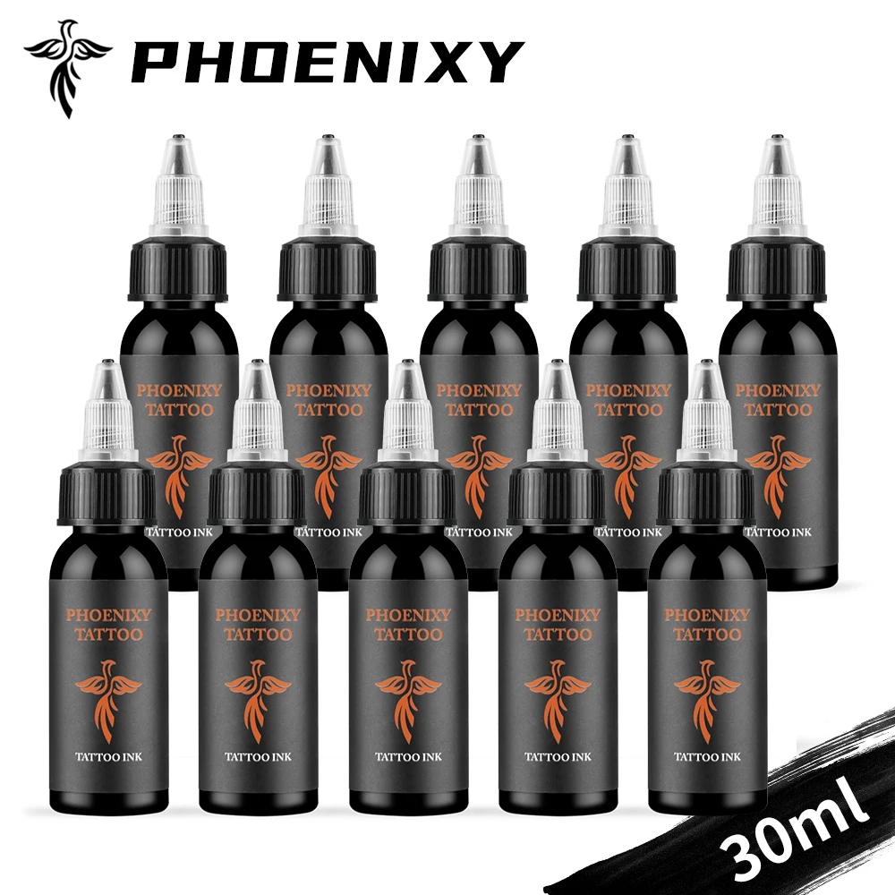 10/6/4/2PCS 30ml/Bottle Black Safe Permanent Tattoo Paints Body Art Natural Plant Micropigmentation Pigment Tattoo Ink Supplies