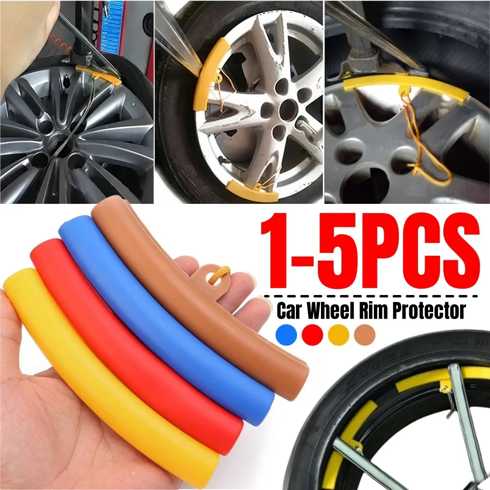 

1-5PCS Car Wheel Steel Ring Protective Sleeve Motorcycle Car Change Tire Wheel Rim Protection Tool Easy Install Car Accessories
