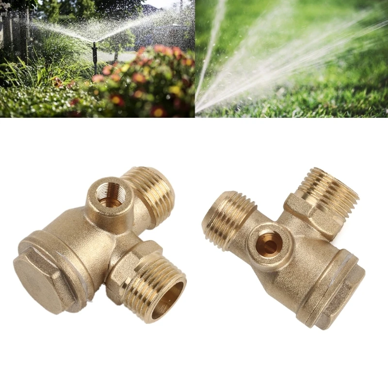 Industrial Grade 3-Way Check Valves Male Thread 3-Way Brass Air Compressor Check