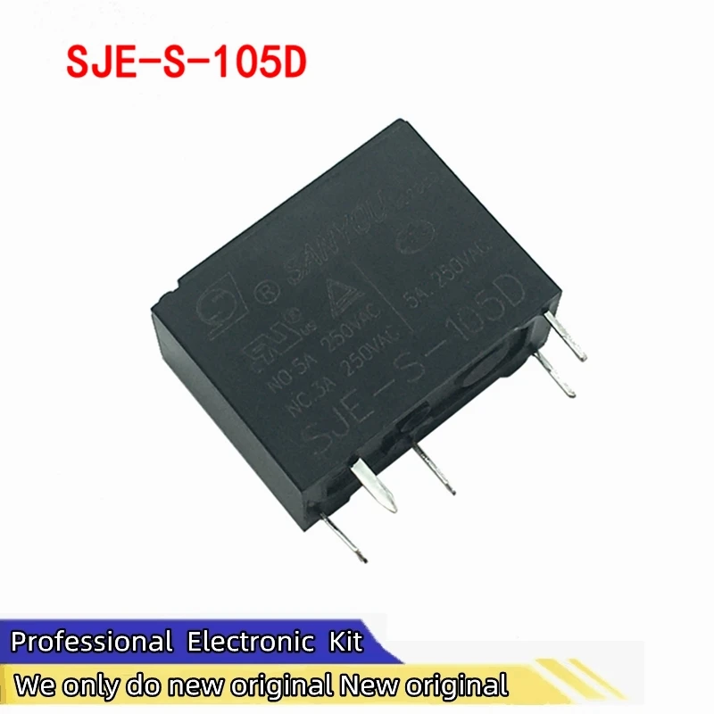 New original SJE-S-112D 105D 124D SANYOU relays 5-pin 5A Replace HF33F-5-ZS3 12 24V Small power relay