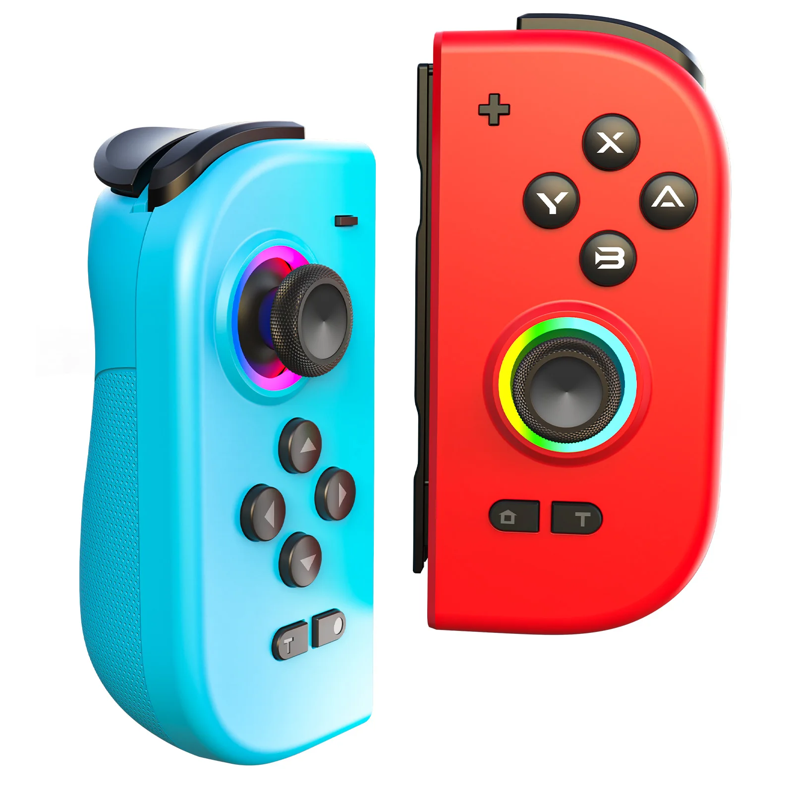 Joy-Pad sans fil pour Nintendo Switch/OLED/Lite/PC, Joystick à effet Hall RVB, boutons de micro-interrupteurs, gyroscope/Turbo/Vibration 6 axes