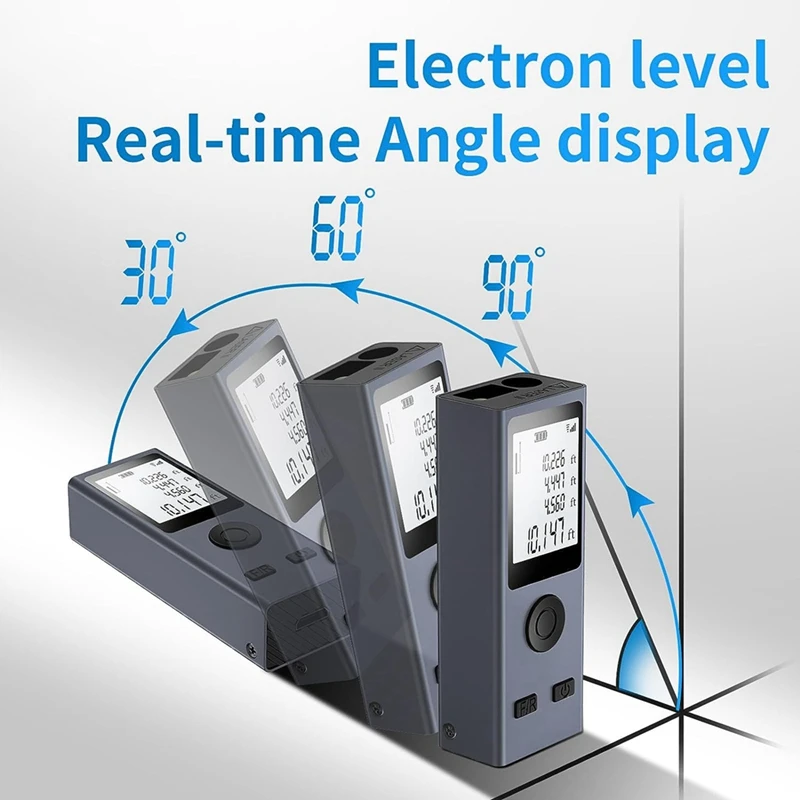 Mini Laser Distance Measurement Tool, 131Ft/40M, ±2Mm Accuracy, M/In/Ft Unit Switching, Distance/Area/Volume/Pythagorean Durable