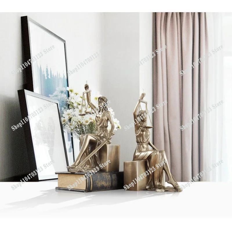 

European Home Decorations Justice Muse Figure Sculpture Art