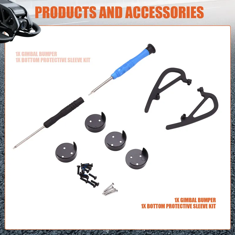 B49B-para Dji Avata 2 barra de protección de cardán Drone parachoques de cardán lente de cardán accesorios de parachoques funda protectora inferior