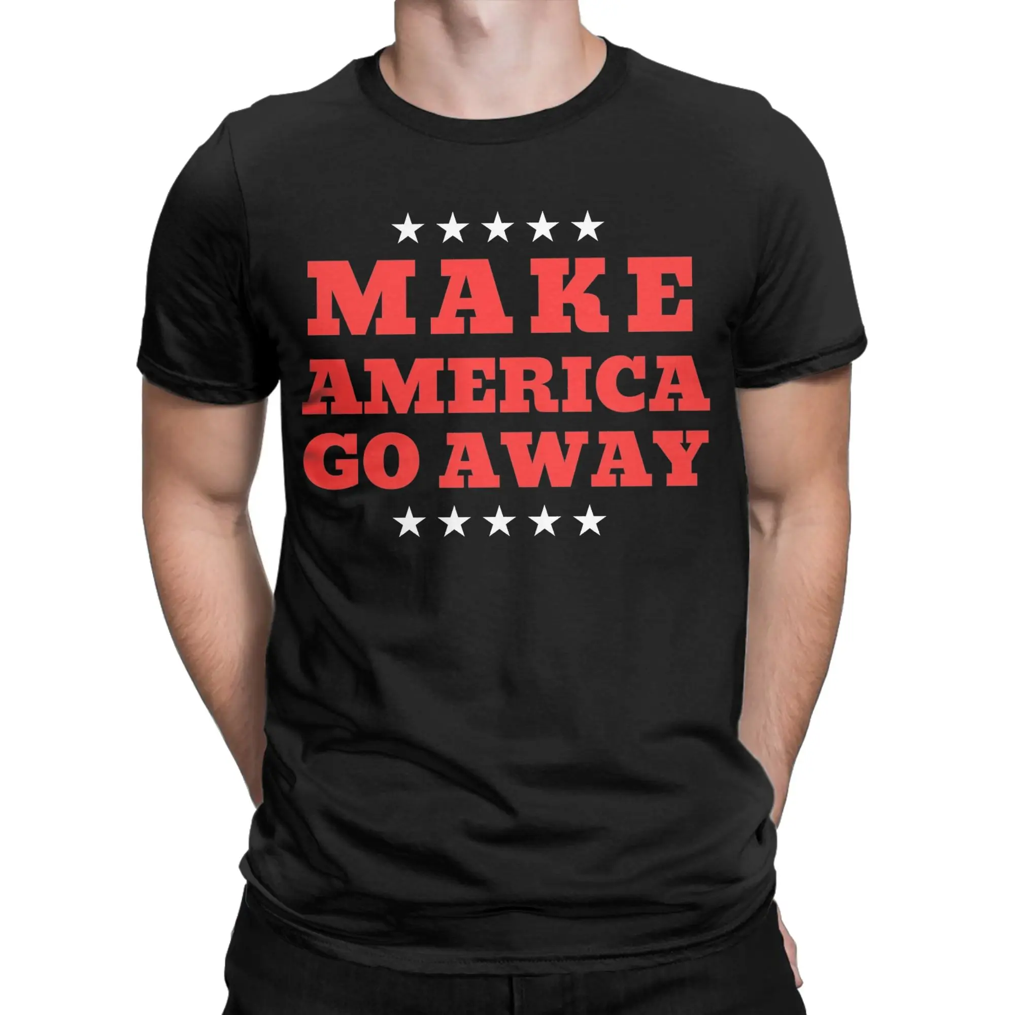 Make America Go Away Mexico Men's T Shirt  Funny Tee Shirt Short Sleeve Crewneck T-Shirt 100% Cotton 4XL 5XL Tops