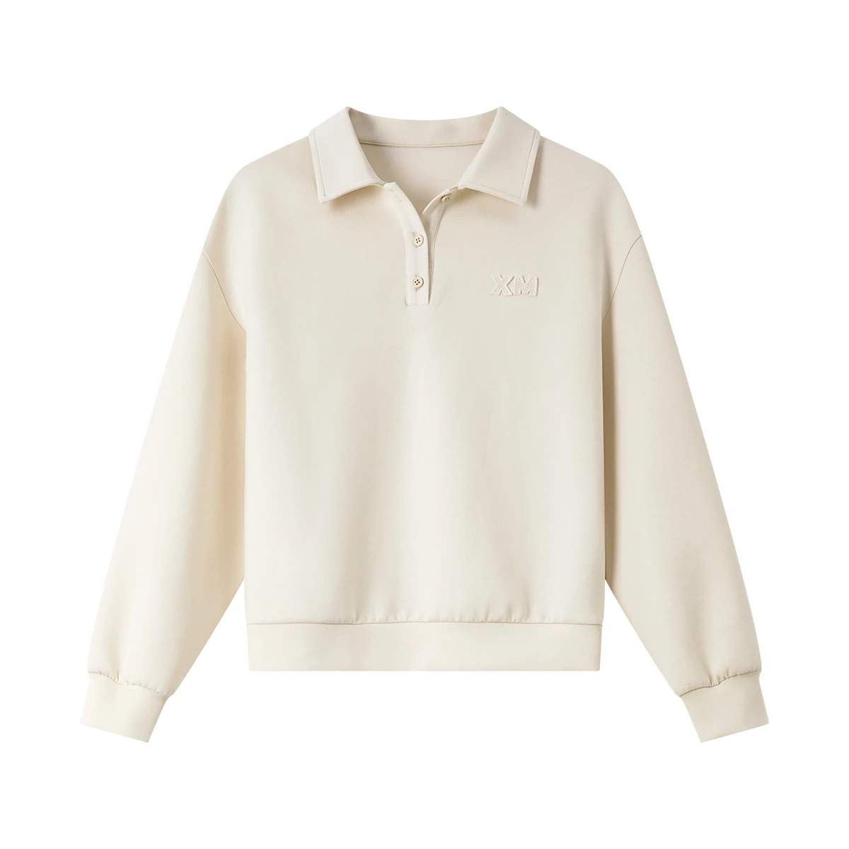 VIMLY Sweater Woman Letter Embroider Apricot Autumn 2025 Casual Long Sleeve Tops Sporty Knitted Loose Sweatshirts Female A2126
